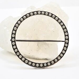 ANTIQUE STERLING SILVER SEED PEARL CIRCLE PEN